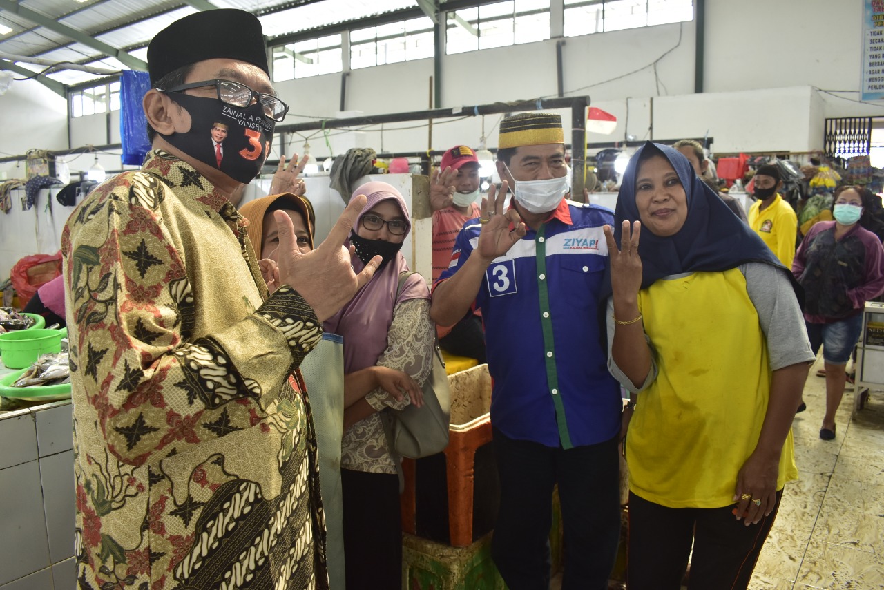 Blusukan ke Pasar Induk, Pedagang Optimistis Perubahan Kaltara di Tangan Zainal-Yansen