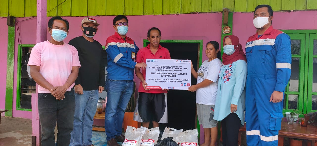 Pertamina EP Asset 5 Tarakan Fiel Salurkan Bantuan kepada Korban Musibah Longsor, Banjir dan Kebakaran