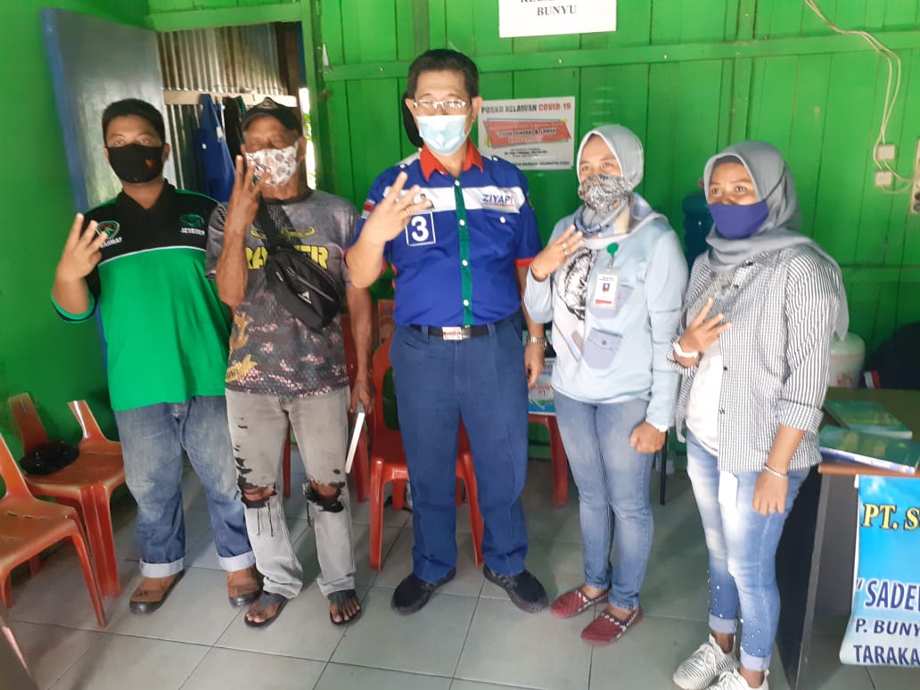Kunjungi Posko Satgas Covid-19 Bunyu, Yansen TP Beberkan Isolasi Parsial Mandiri dari Tingkat RT dan Desa