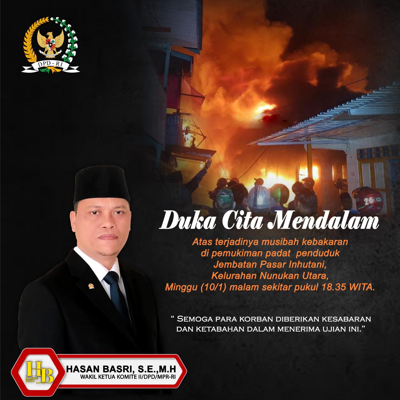 Hasan Basri Siap Turunkan Relawan untuk Membantu Korban Kebakaran di Nunukan