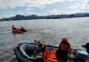 Perahu Terbalik di Sungai Desa Antutan, Satu Orang Dinyatakan Hilang