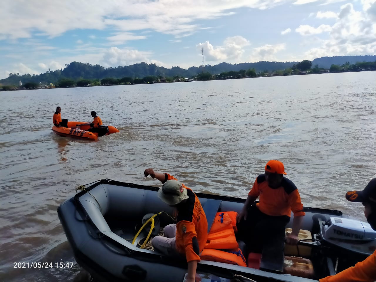 Perahu Terbalik di Sungai Desa Antutan, Satu Orang Dinyatakan Hilang