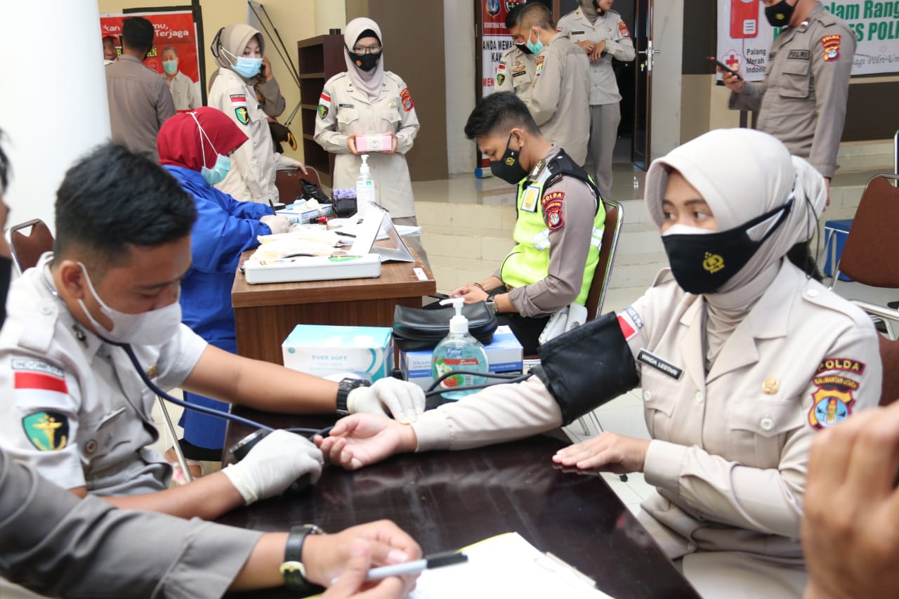 Polda Kaltara Gelar Donor Darah HUT Dokkes Polri dan HUT Bhayangkara ke-75