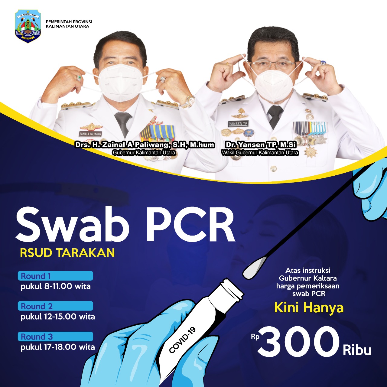 Ikuti Instruksi Gubernur, RSUD Tarakan Layani 3 Tahap Swab RT-PCR dengan Harga Rp 300 Ribu