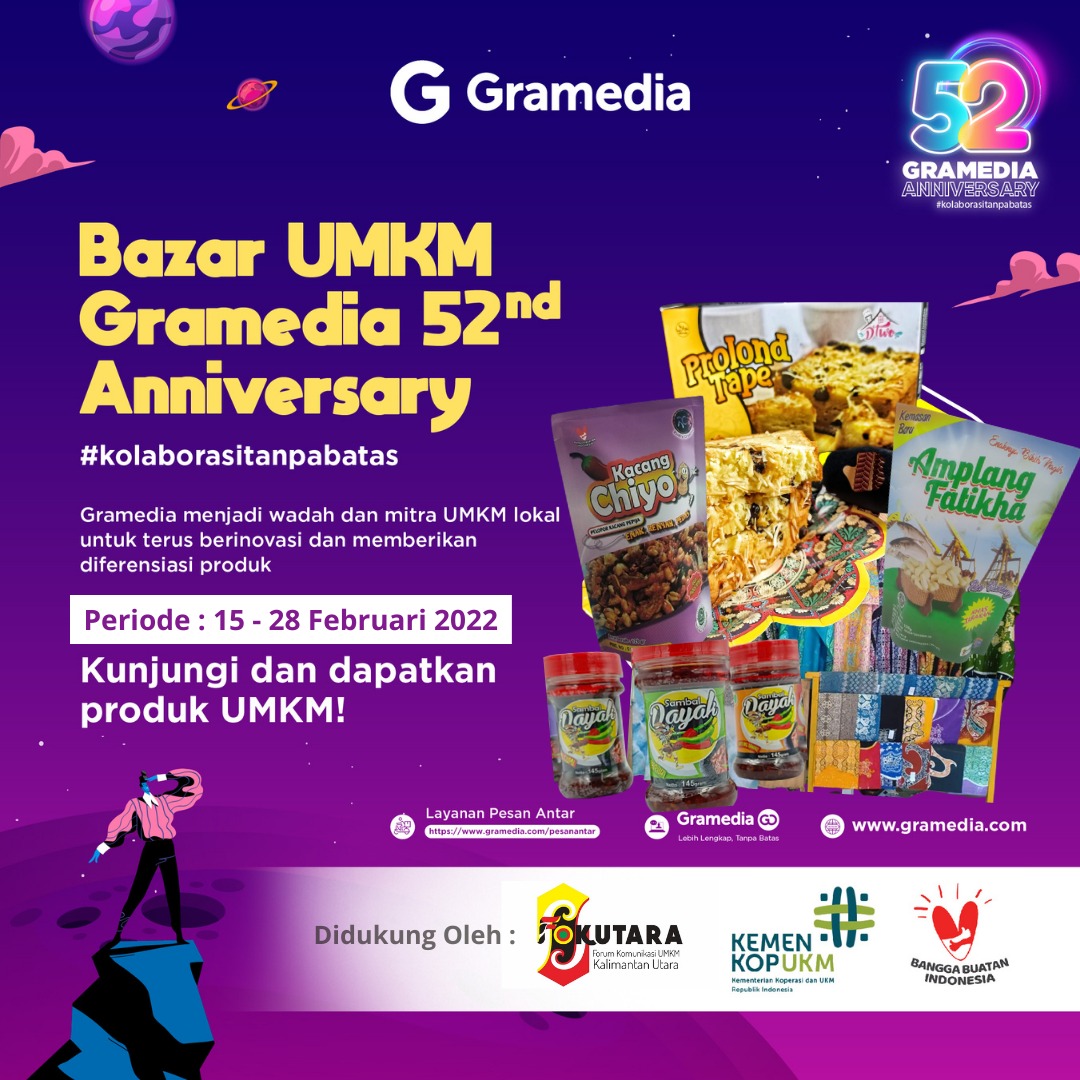 Kenalkan Produk Lokal, Gramedia Tarakan Gelar Bazar hingga 28 Februari