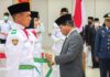 Gubernur Kukuhkan 40 Anggota Pasukan Pengibar Bendera