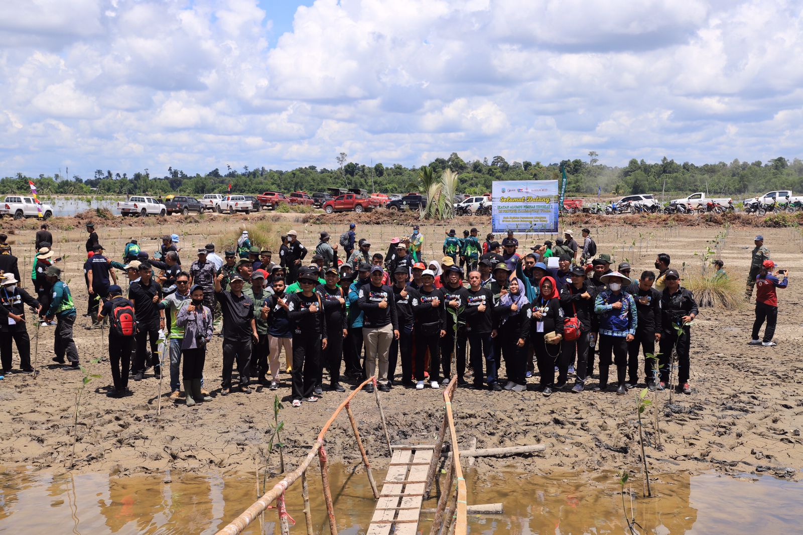 Bersama Sekjen KLHK, Gubernur Kembali Menanam Mangrove di Desa Bebatu