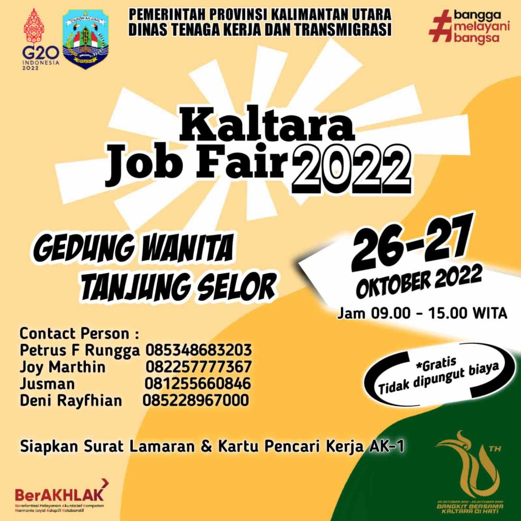 Kaltara Job Fair 2022 Ramaikan HUT Kaltara