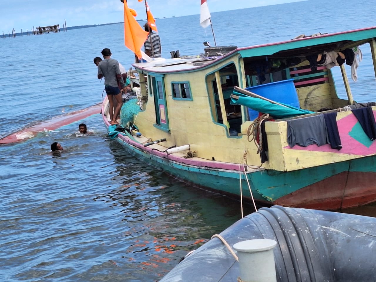 Kapal Nelayan Tarakan Tenggelam di Perairan Bunyu, 2 Orang Selamat