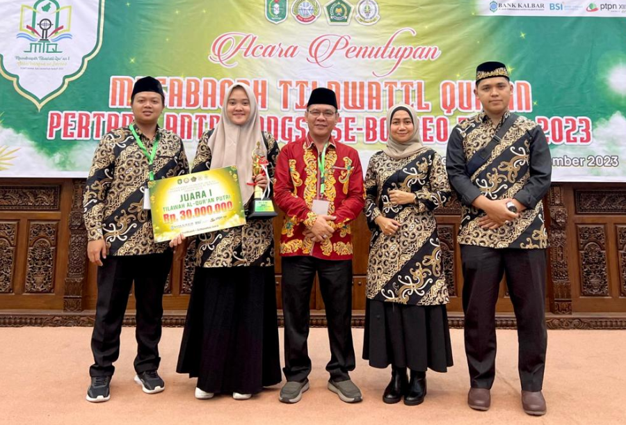 Qariah Asal Kaltara Raih Juara 1 di MTQ Pertama Antar Bangsa se-Borneo