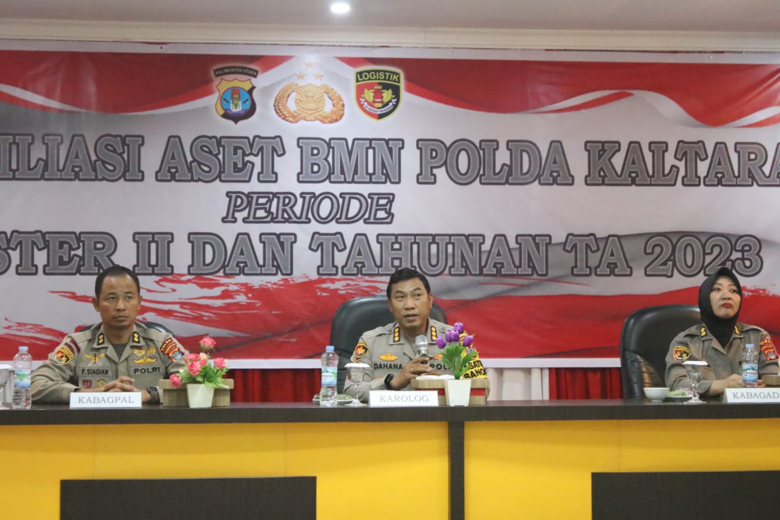 Biro Logistik Polda Kaltara Laksanakan Giat Rekonsiliasi Aset BMN Semester II T.A. 2023 di Jajaran Polda Kaltara