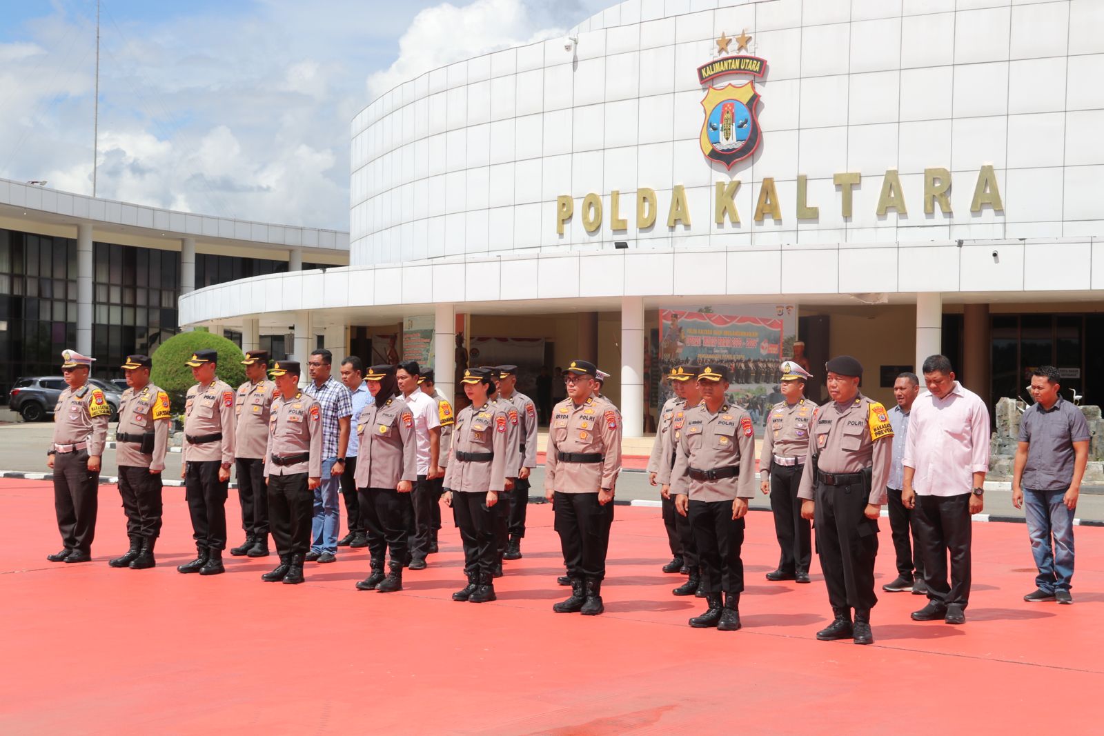 Polda Kaltara Gelar Apel Panggilan Luar Biasa untuk Pengamanan Pemilu 2024