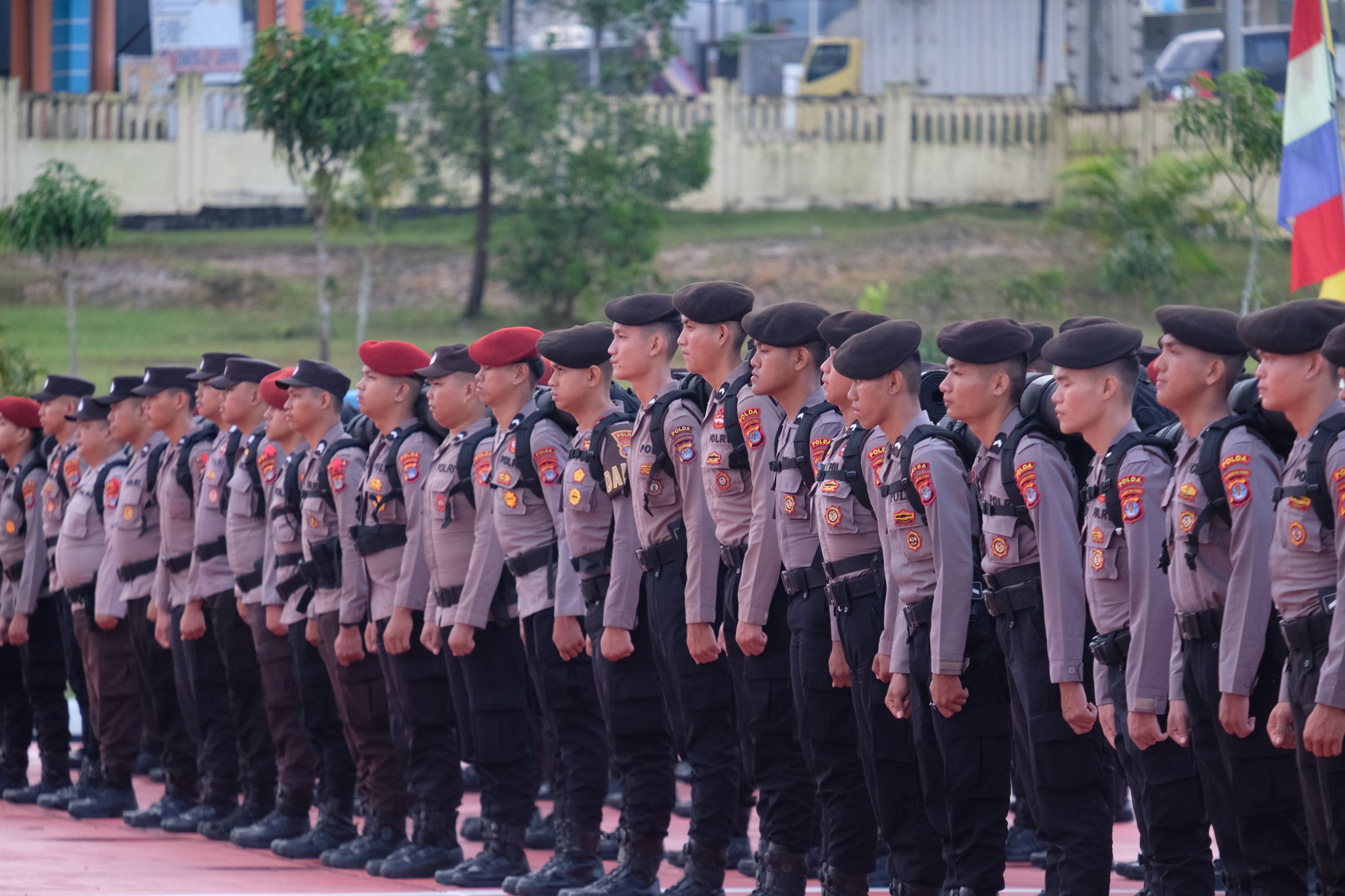 Polda Kaltara Lakukan Apel Gelar Pasukan untuk Pengamanan Pemilu 2024