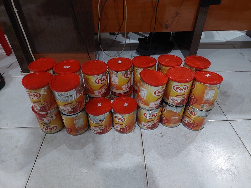 16 Kilogram Sabu dari Malaysia Diselundupkan Dalam Kaleng Susu ke Tarakan