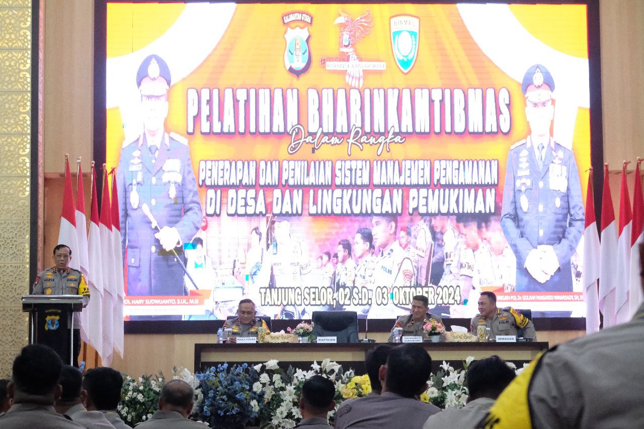 Kapolda Kaltara Buka Pelatihan Bhabinkamtibmas Dalam Rangka Penerapan dan Penilaian Sistem Manajemen Pengamanan di Desa dan Lingkungan Pemukiman