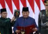 Prabowo Subianto dan Gibran Rakabuming Resmi Dilantik sebagai Presiden dan Wakil Presiden