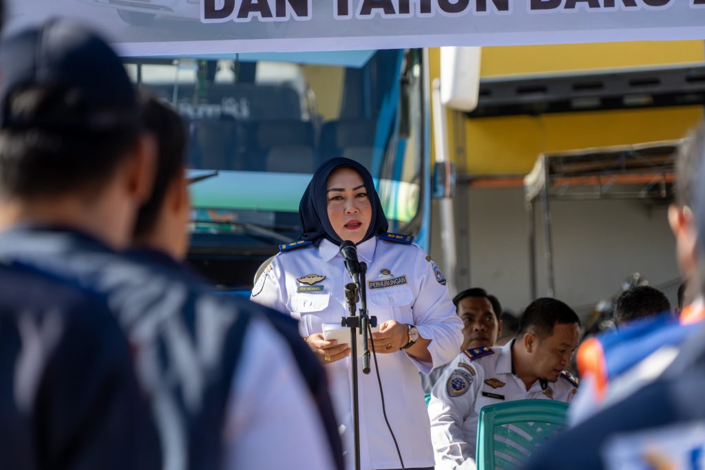 Persiapan Nataru 2025, Dishub Kaltara Ramp Check Bus Damri Tanjung Selor