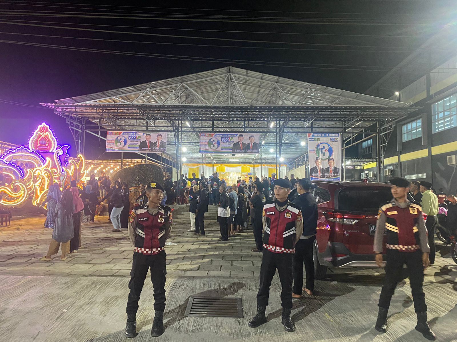 Personel OMP Polda Kaltara Hadir Melaksanakan Pengamanan Pengukuhan dan Deklarasi Dukungan “Relawan Bejo Kaltara”