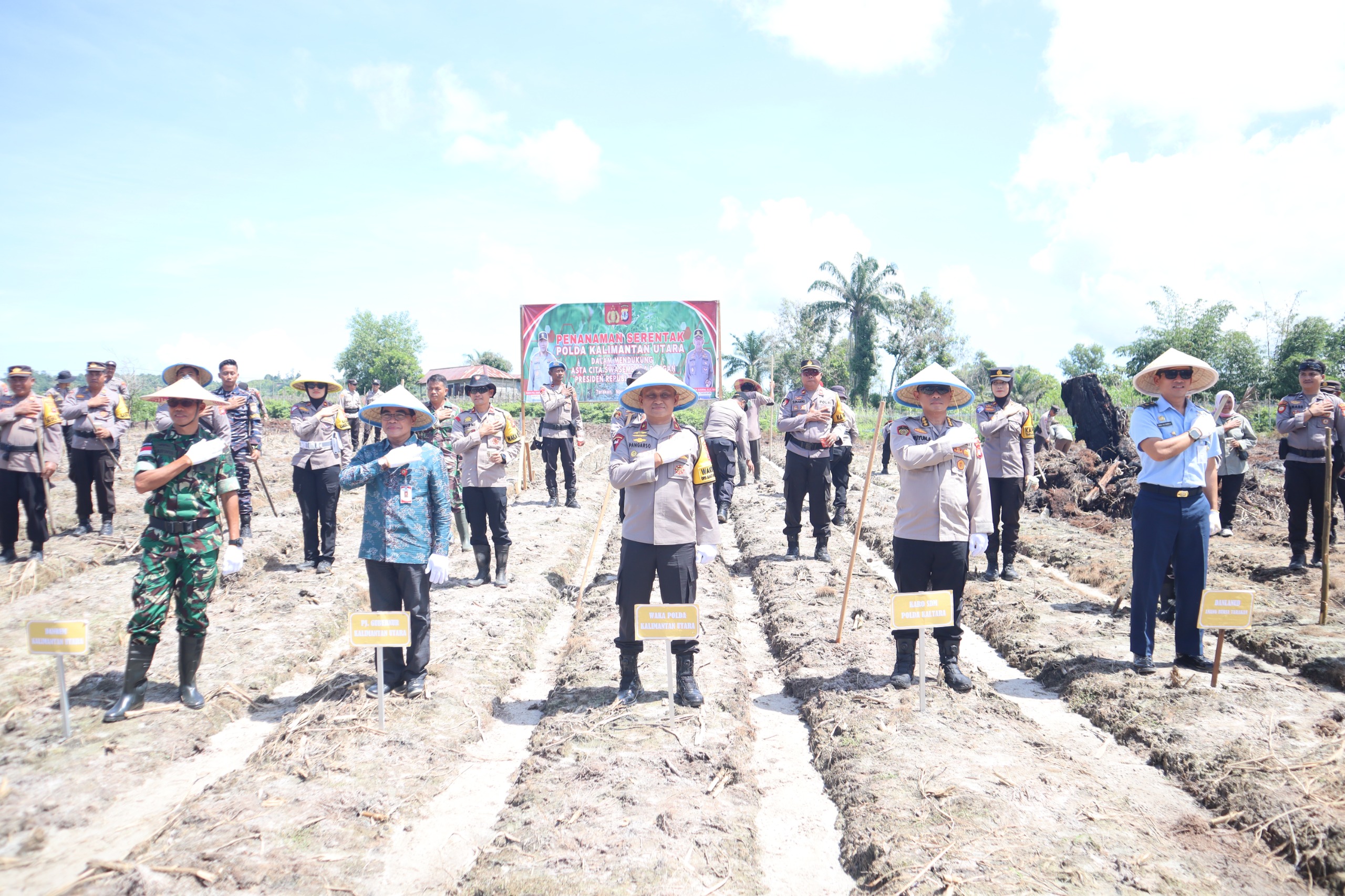 Wakapolda Kaltara Menghadiri Launching Gugus Tugas Polri Untuk Mendukung Program Ketahanan Pangan Nasional