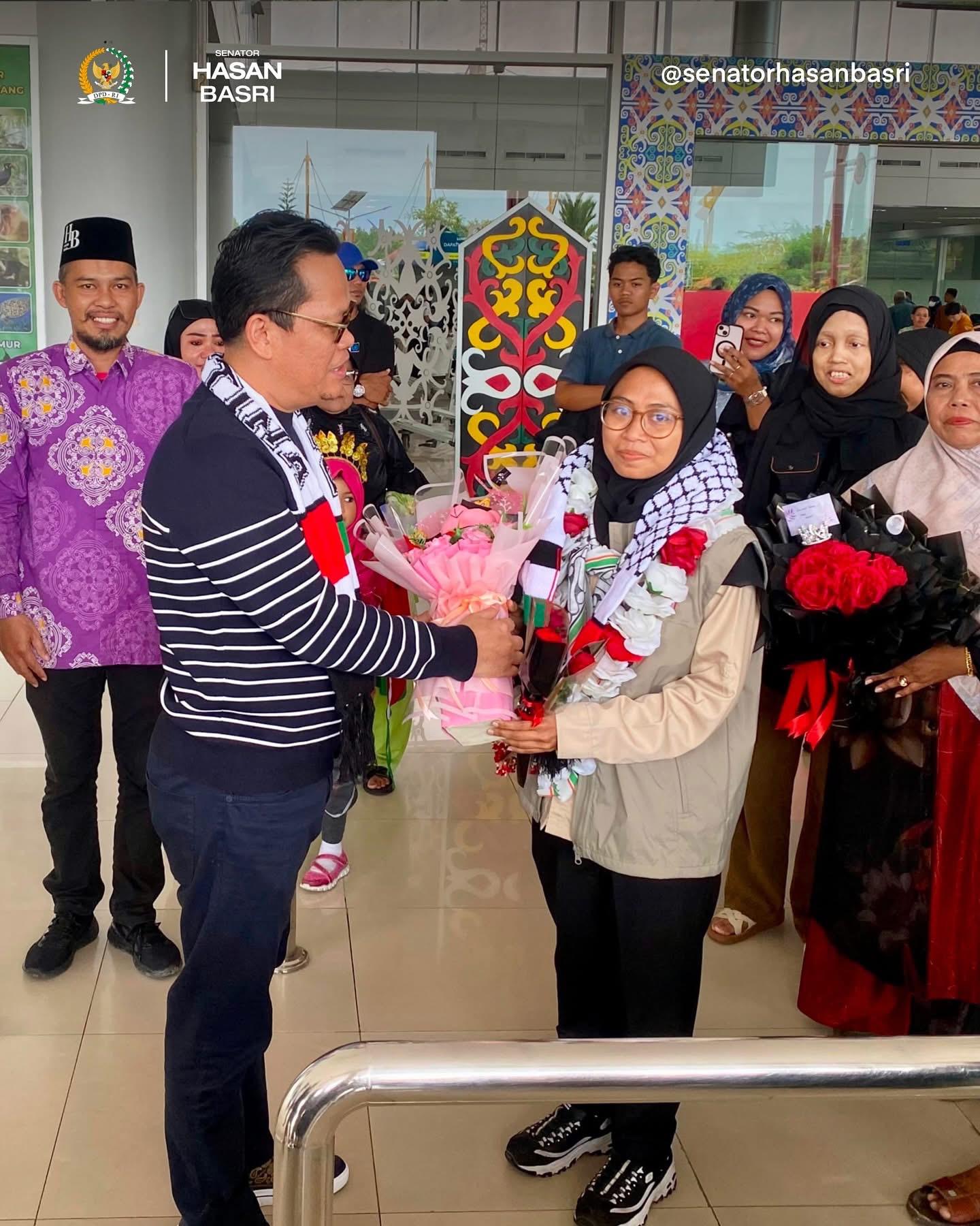 Relawan Muda Tarakan Kembali dari Misi Kemanusiaan di Gaza, Disambut Haru Ketua PURT DPD RI