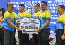 KONI Kaltara Gelontorkan Rp3,3 M Bonus Atlet PON, Rakerprov Dirangkai dengan SIWO Award
