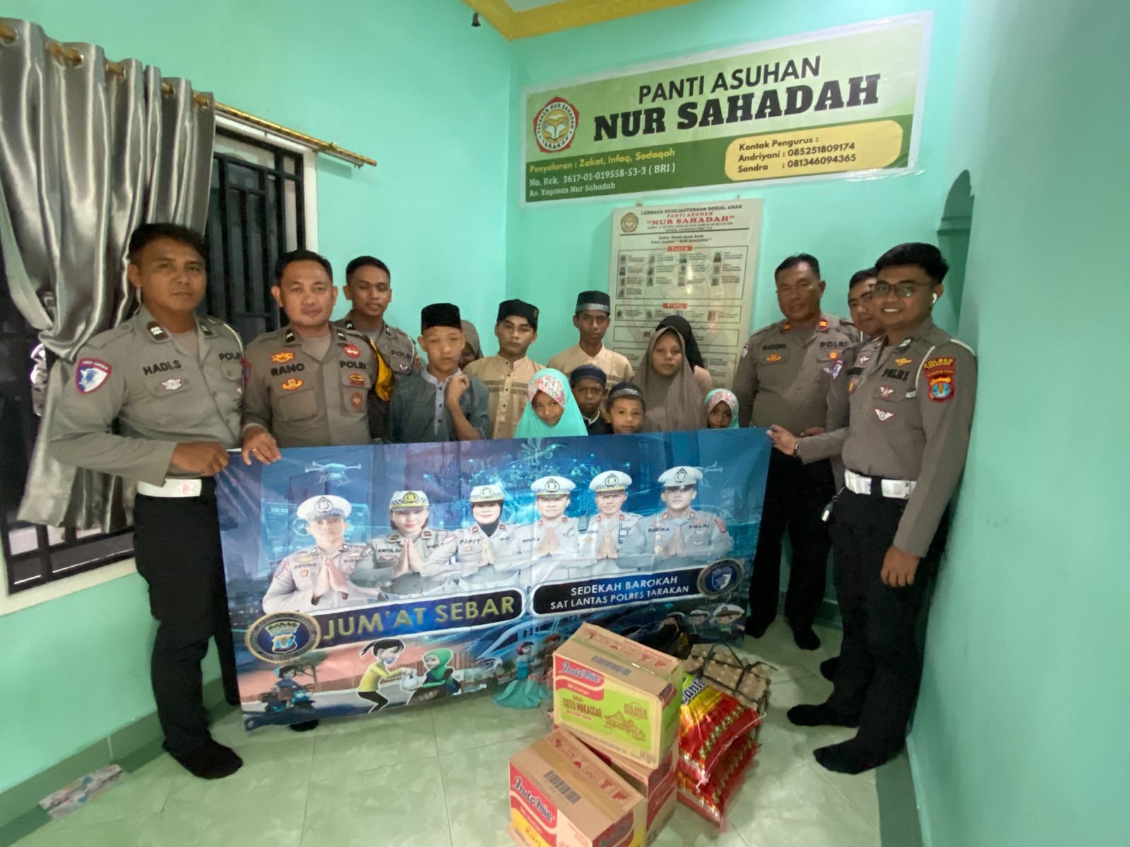Satlantas Polres Tarakan Tebar Kebaikan Melalui Jumat Sedekah Barokah