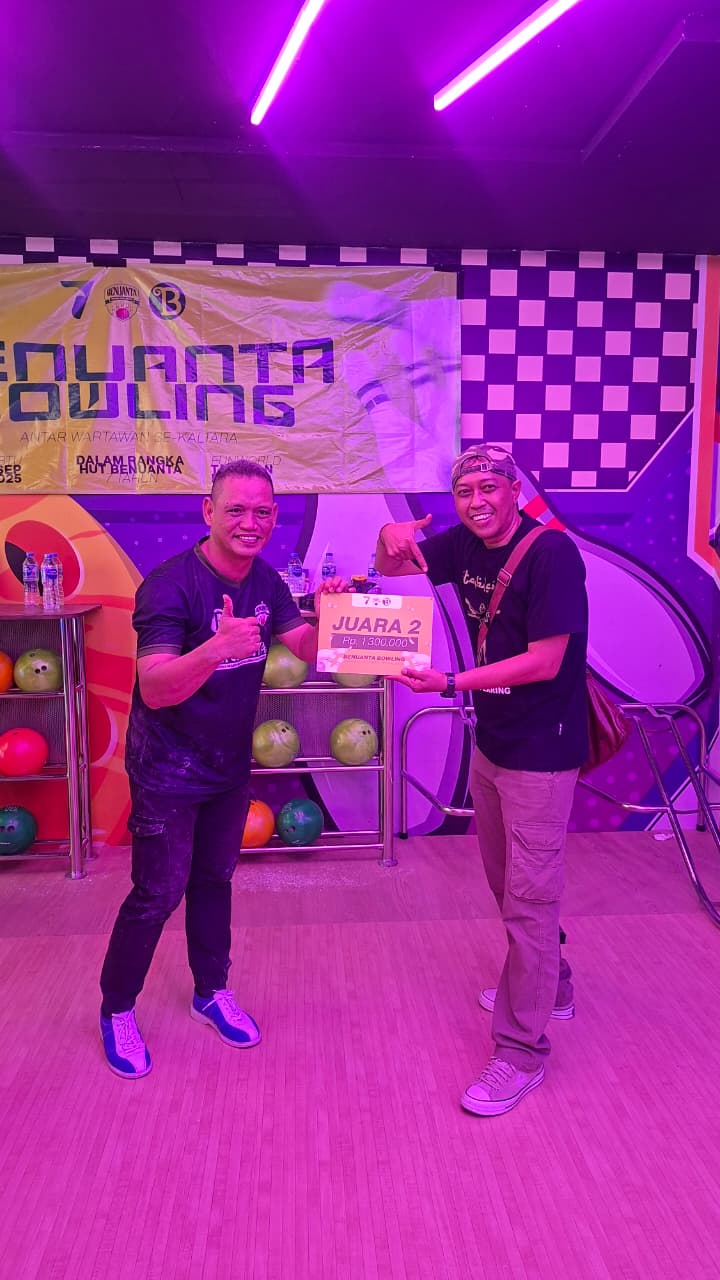 Seru! HUT ke-7 Benuanta Dimeriahkan Turnamen Bowling Wartawan se-Kaltara
