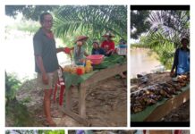 Warga Long Ayan Meriahkan Gemarikan dengan Bakar Ikan di Empat Titik