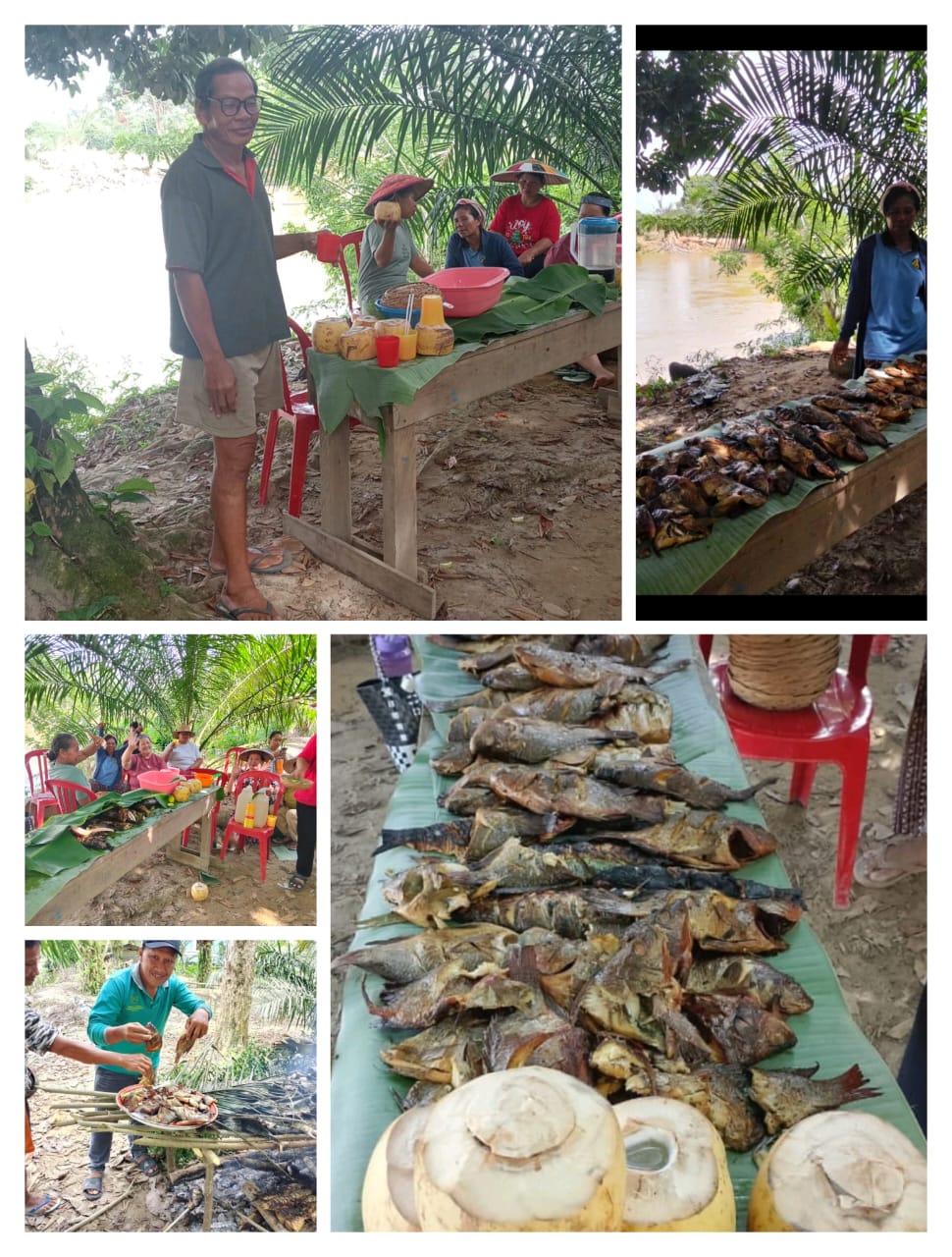 Warga Long Ayan Meriahkan Gemarikan dengan Bakar Ikan di Empat Titik